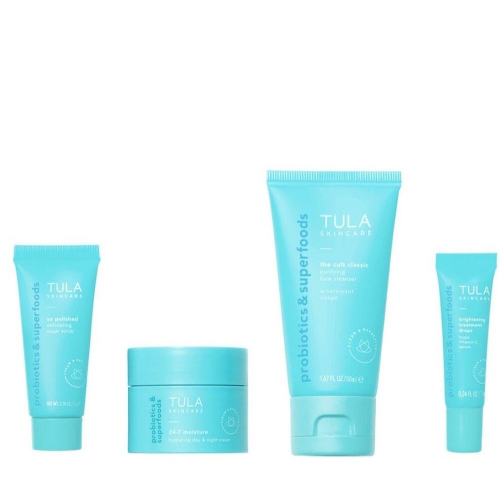 TULA Skincare Firming Smoothing Discovery Kit W Case Anti-Aging New Sealed